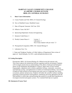 raritan valley community college academic course outline biol-231