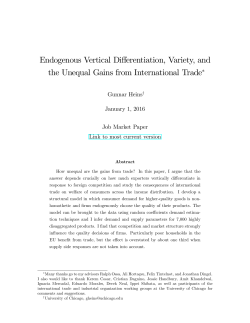 Endogenous Vertical Differentiation, Variety, and the Unequal Gains