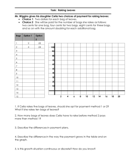 Raking Leaves Mr. Wiggins gives his daughter Celia two choices of