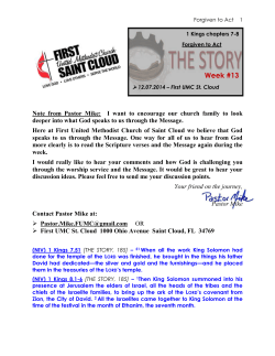 Sermon Notes - First United Methodist Church St Cloud