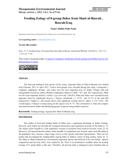 Feeding Eology of 0-group fishes from Shatt al
