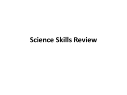 Science Skills Review General Units of