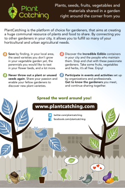 Spread the word around you! Plants, seeds, fruits