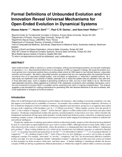 Formal Definitions of Unbounded Evolution and