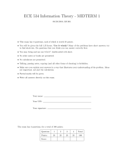 ECE 534 Information Theory
