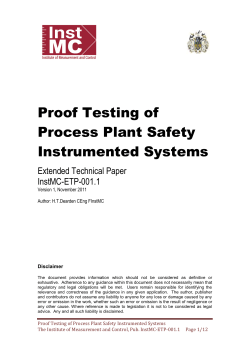 Proof Testing of Process Plant Safety Instrumented Systems