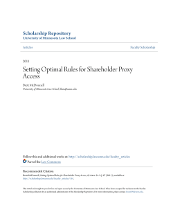 Setting Optimal Rules for Shareholder Proxy Access