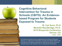 Cognitive Behavioral Intervention for Trauma in Schools (CBITS): An