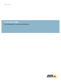 In the best of light - Axis Communications