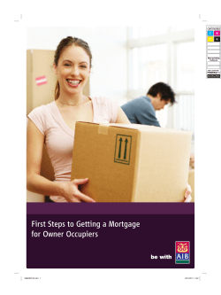 First Steps to Getting a Mortgage for Owner Occupiers