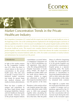 Market Concentration Trends in the Private Healthcare