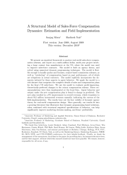 A Structural Model of Sales-Force Compensation Dynamics