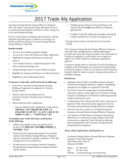2017 Trade Ally Application - DNV GL Energy Projects > Home