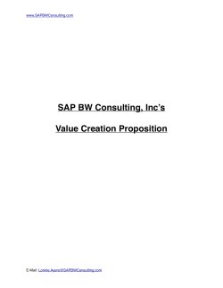 Our Value Proposition-2 - SAP BW Consulting, Inc.