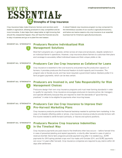 Producers Receive Individualized Risk Management Solutions