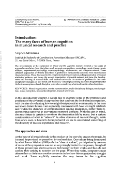Introduction: The many faces of human cognition
