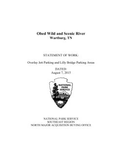 Obed Wild and Scenic River Wartburg, TN STATEMENT OF WORK