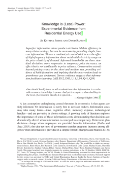 Knowledge is (Less) Power: Experimental Evidence from
