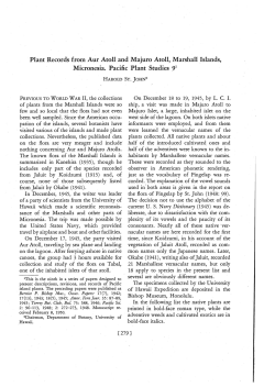 Plant Records from Aur Atoll and Majuro Atoll, Marshall Islands