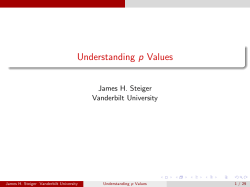 Understanding p Values