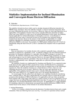 Multislice Implementation for Inclined Illumination