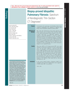 Biopsy-proved Idiopathic Pulmonary Fibrosis: Spectrum of