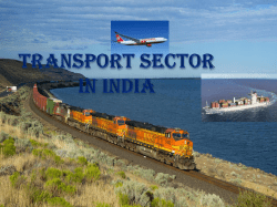 TRANSPORT SECTOR IN INDIA