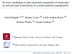 Ab-initio modeling of opto-electronic properties of molecules in