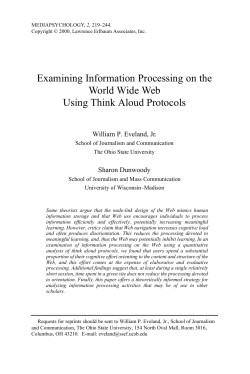 Examining Information Processing on the World Wide Web Using