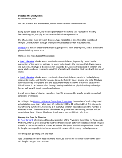 Diabetes: The Lifestyle Link