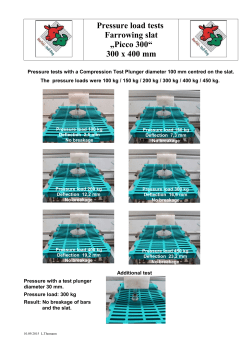 Pressure load tests Farrowing slat &bdquo;Picco 300&ldquo; 300 x 400 - Stall-Ring