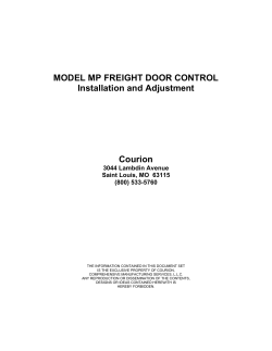 MODEL MP FREIGHT DOOR CONTROL