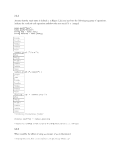 3.1.1 Assume that the stack names is defined as in Figure 3.2(c) and