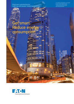 Electrical sub-distribution Lighting and power metering