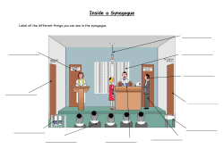 Label all the different things you can see in the synagogue