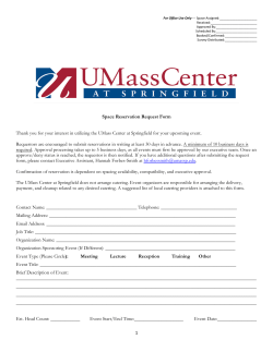 Space Reservation Request Form