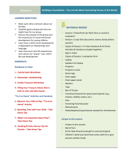 Session 1 - First 5 San Mateo County