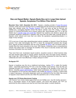 Size and Speed Matter: Egnyte Beats Box.net in Large Data Upload