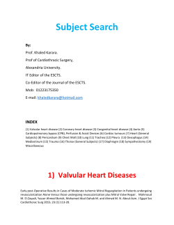 Subject Search By: Prof. Khaled Karara. Prof of Cardiothracic