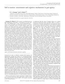 sensorimotor and cognitive mechanisms in gait agency