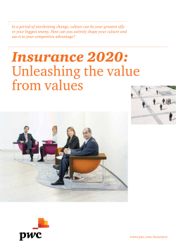 Insurance 2020: Unleashing the value from values