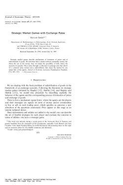 Strategic Market Games with Exchange Rates - IMJ-PRG