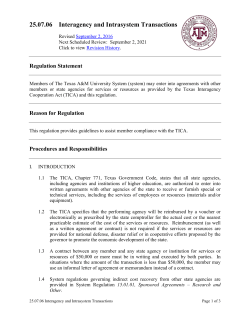 Policy #25.07.06 - Interagency and Intrasystem Transactions