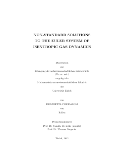 non-standard solutions to the euler system of isentropic gas