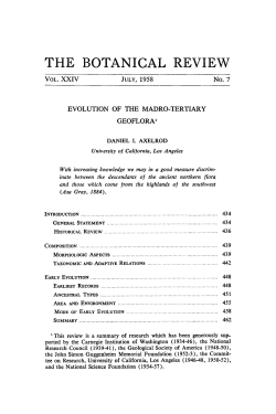 Evolution of the madro-tertiary geoflora