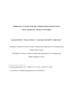 modeling c:n ratio for the compostable solid wastes