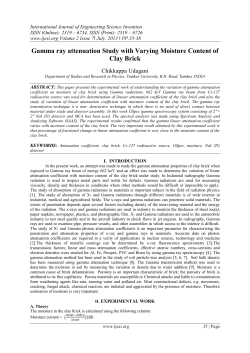 Gamma ray attenuation Study with Varying Moisture Content