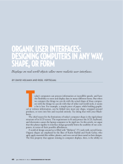 Organic user interfaces: designing computers in