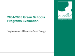 2004-2005 Green Schools Programs Evaluation