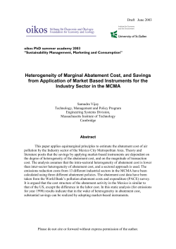 Heterogeneity of Marginal Abatement Cost, and Savings from
